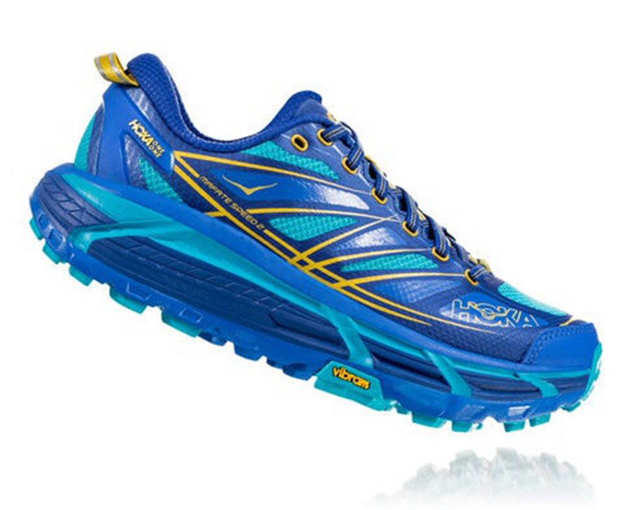 Zapatillas Trail Hoka One One Mujer - Mafate Speed 2 - Azules - OTM178450